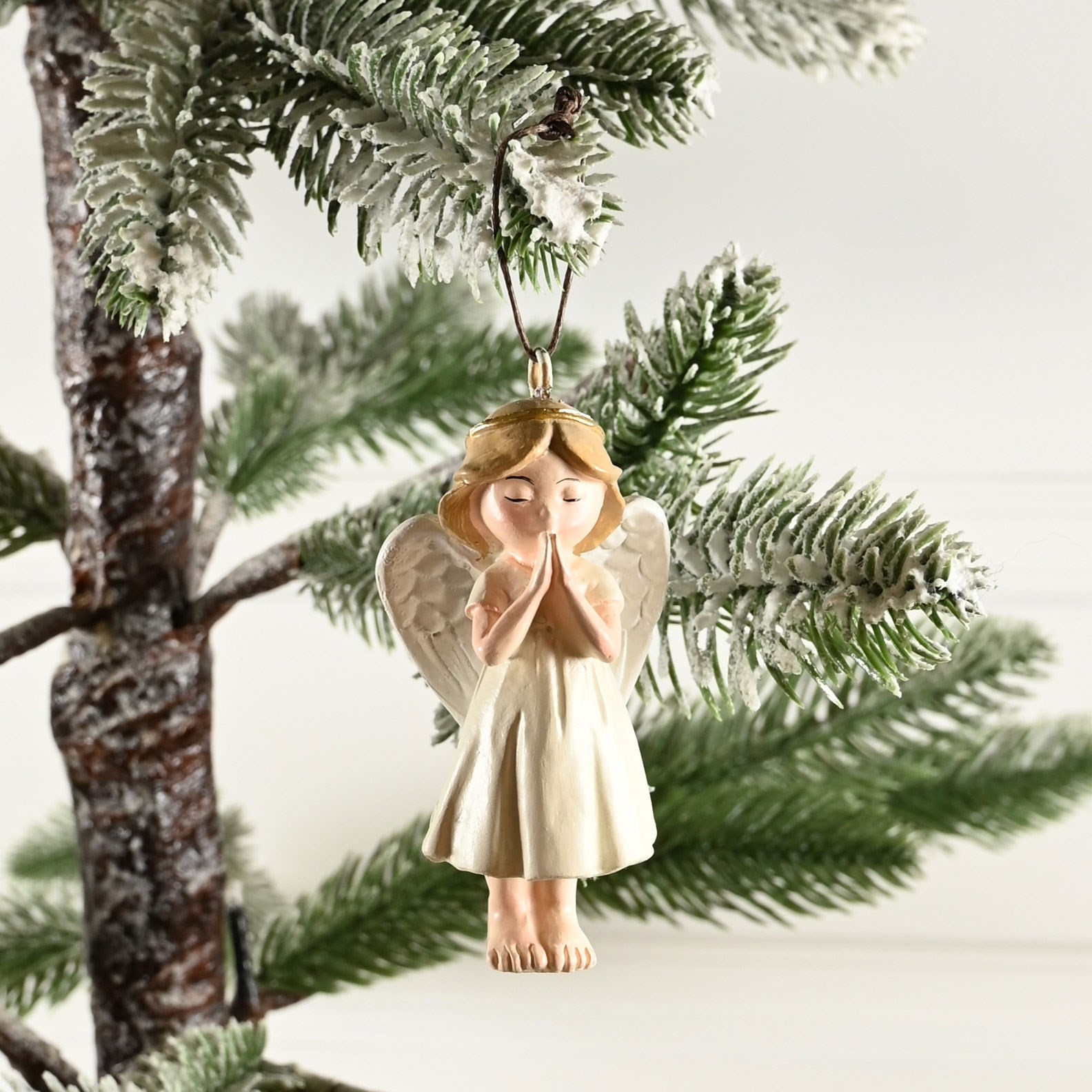 Vánoční ozdoba anděla V.8cm hnědá_0