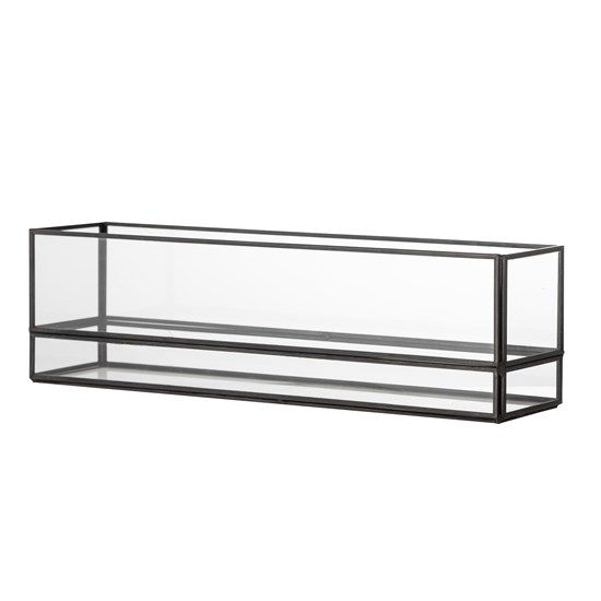 Skleněný dekorační box D. 35cm černý_1