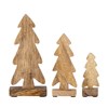Dřevěná vánoční dekorace LOUELLA SET/3ks hnědá_1