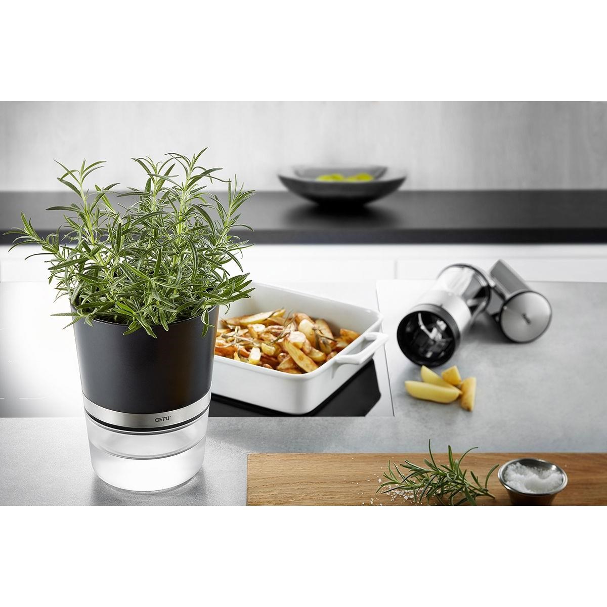 Květináč na bylinky se samozavlažováním BOTANICO černý_0