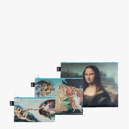 LOQI cestovní pouzdra na zip - Museum - Michelangelo, Botticelli, da Vinci_3