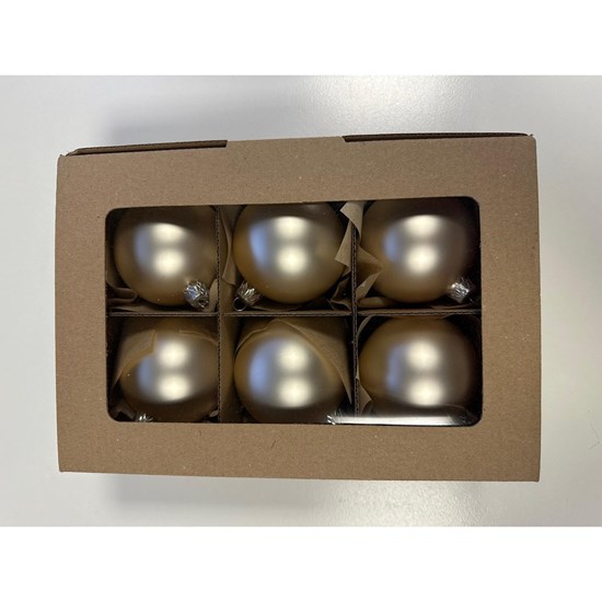 Vánoční koule 7 cm - mat SET/6ks - champagne_0