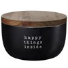 Dóza HAPPY THINGS INSIDE V.9 cm černá_1