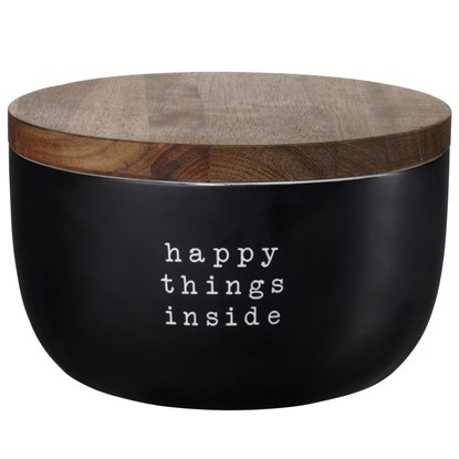 Dóza HAPPY THINGS INSIDE V.9 cm černá_1
