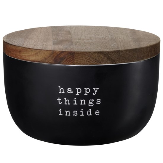 Dóza HAPPY THINGS INSIDE V.9 cm černá_1