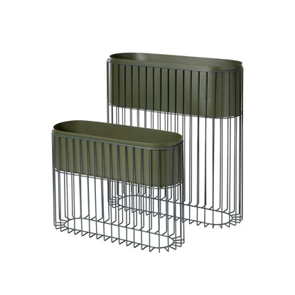 Květináč Broste FENJA V.50/80cm SET/2ks zelený_0