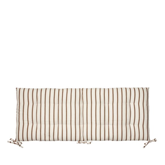 Sedák na lavici s výplní Broste FRANCA 100x42cm krémový s proužkem_1
