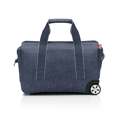 Cestovní taška na kolečkách Allrounder trolley herringbone dark blue_5