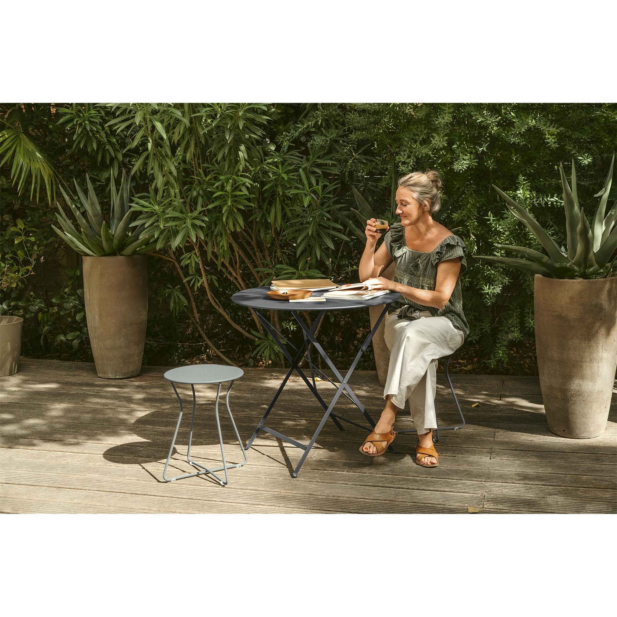 Skládací stolek BISTRO P.77 cm - Antracite_0