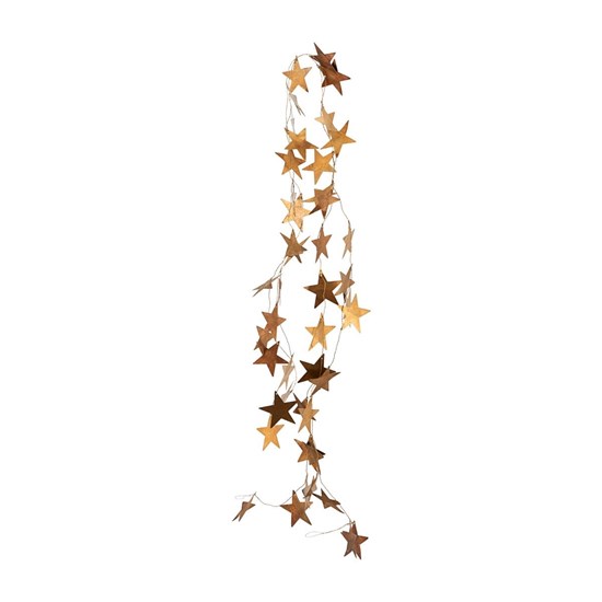 Kovová girlanda hvězdy STARS D.250cm mosazná_3