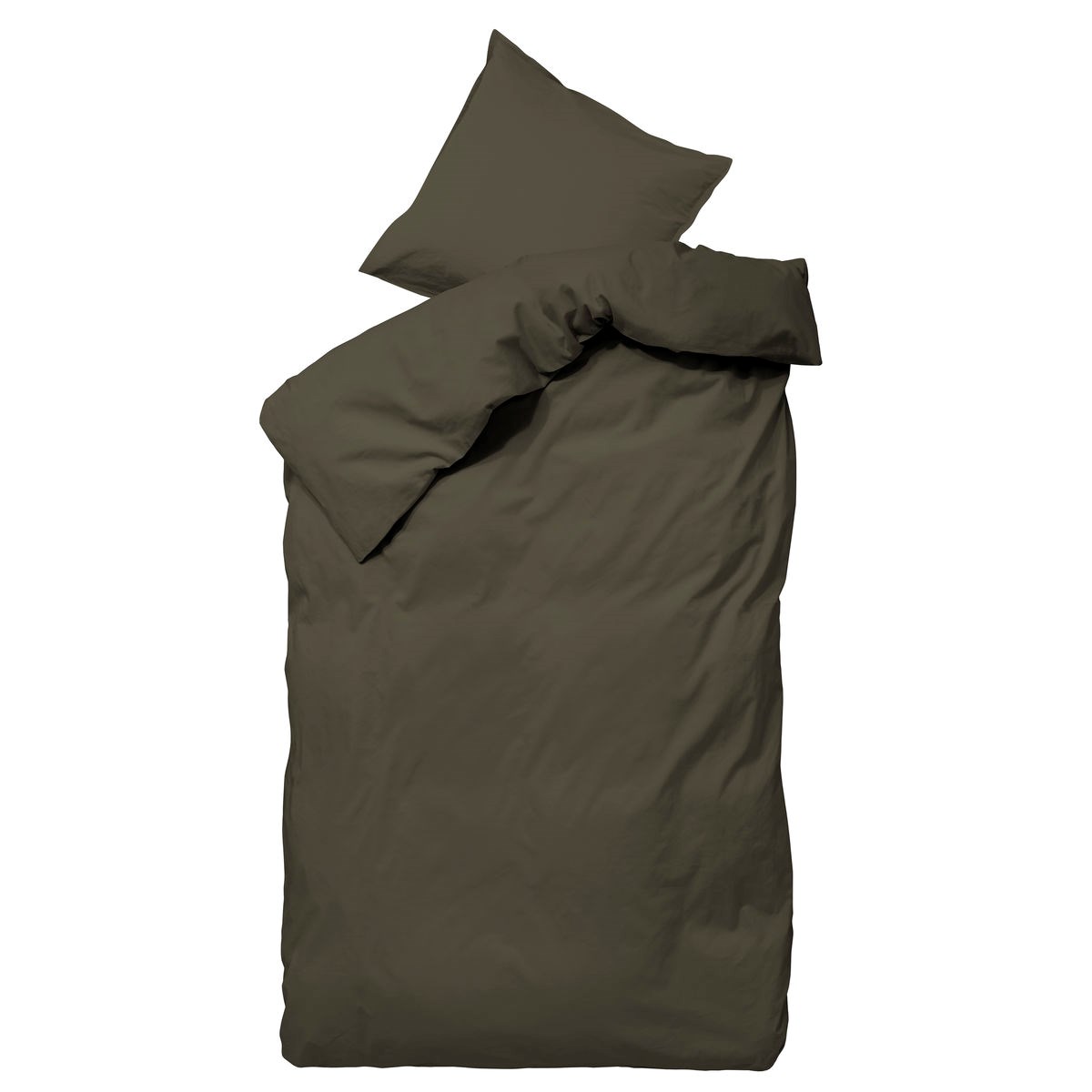 Perkálová sada povlečení INGRID 200x140/60x63cm zelenohnědá_0