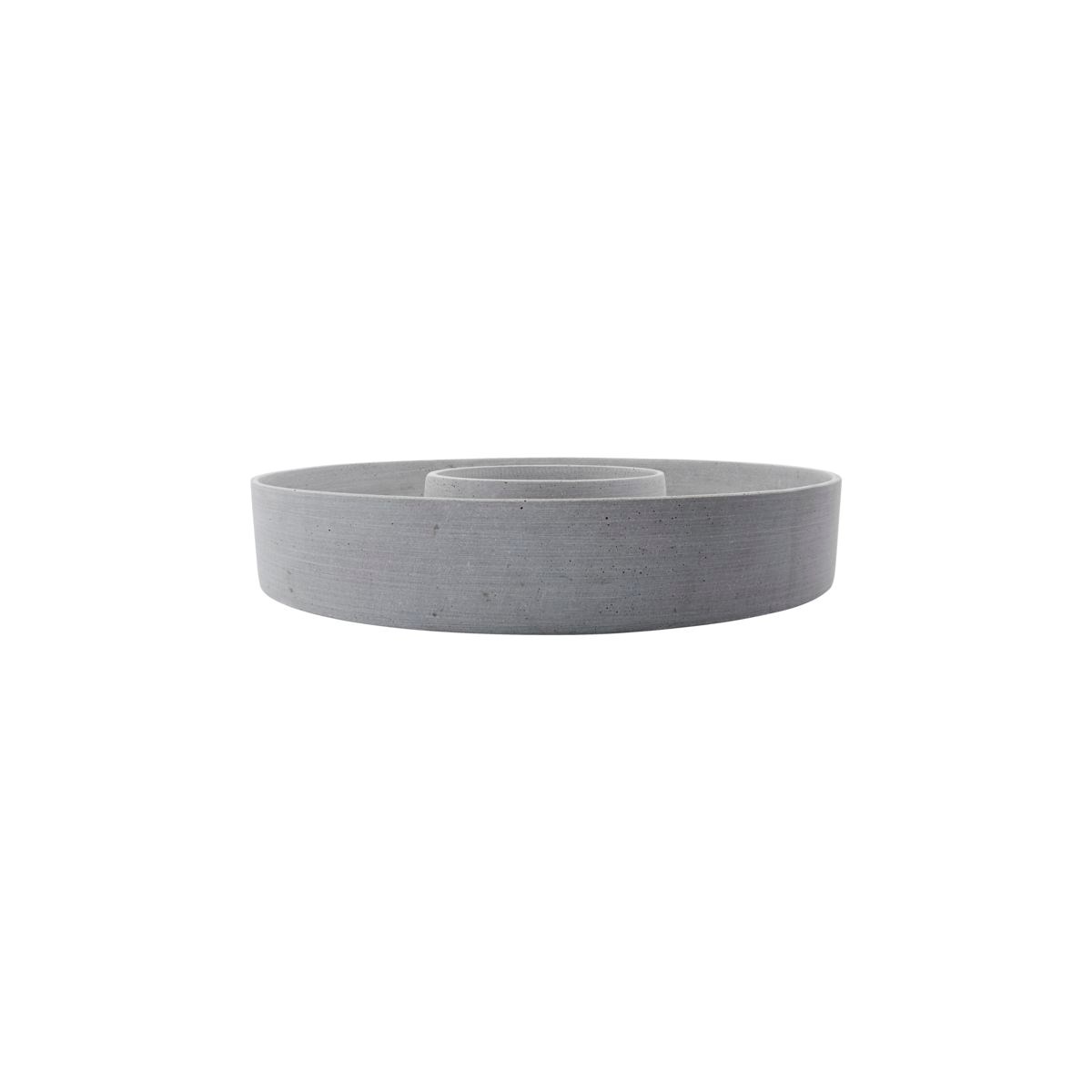 Dekorační svícen/tác RING P.45cm šedý_4