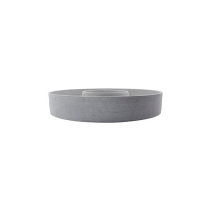 Dekorační svícen/tác RING P.45cm šedý_4