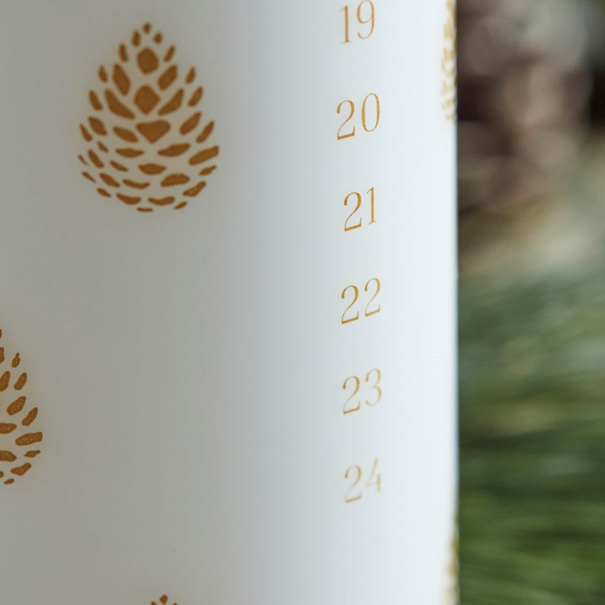 Adventní svíčka/kalendář V.25cm bílá_2