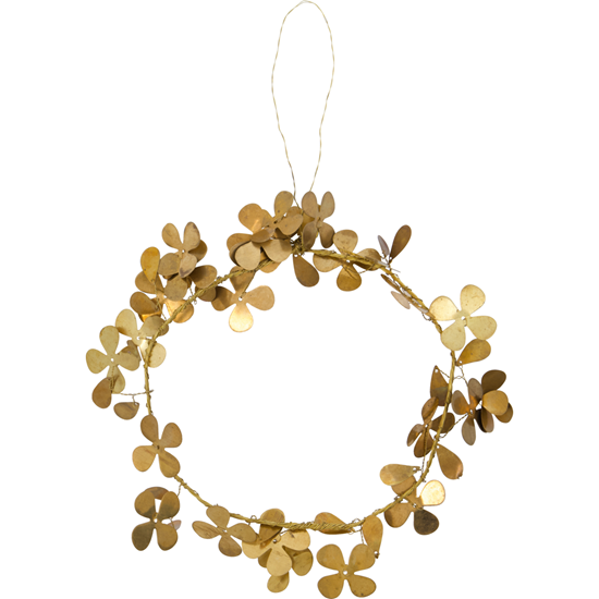 Kovový věnec House Doctor CLOVER P.12,5cm zlatý_0