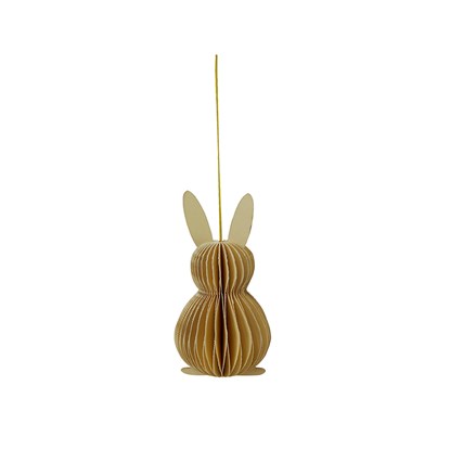 Papírový velikonoční zajíček EASTER V.9 cm sv. žlutý_0