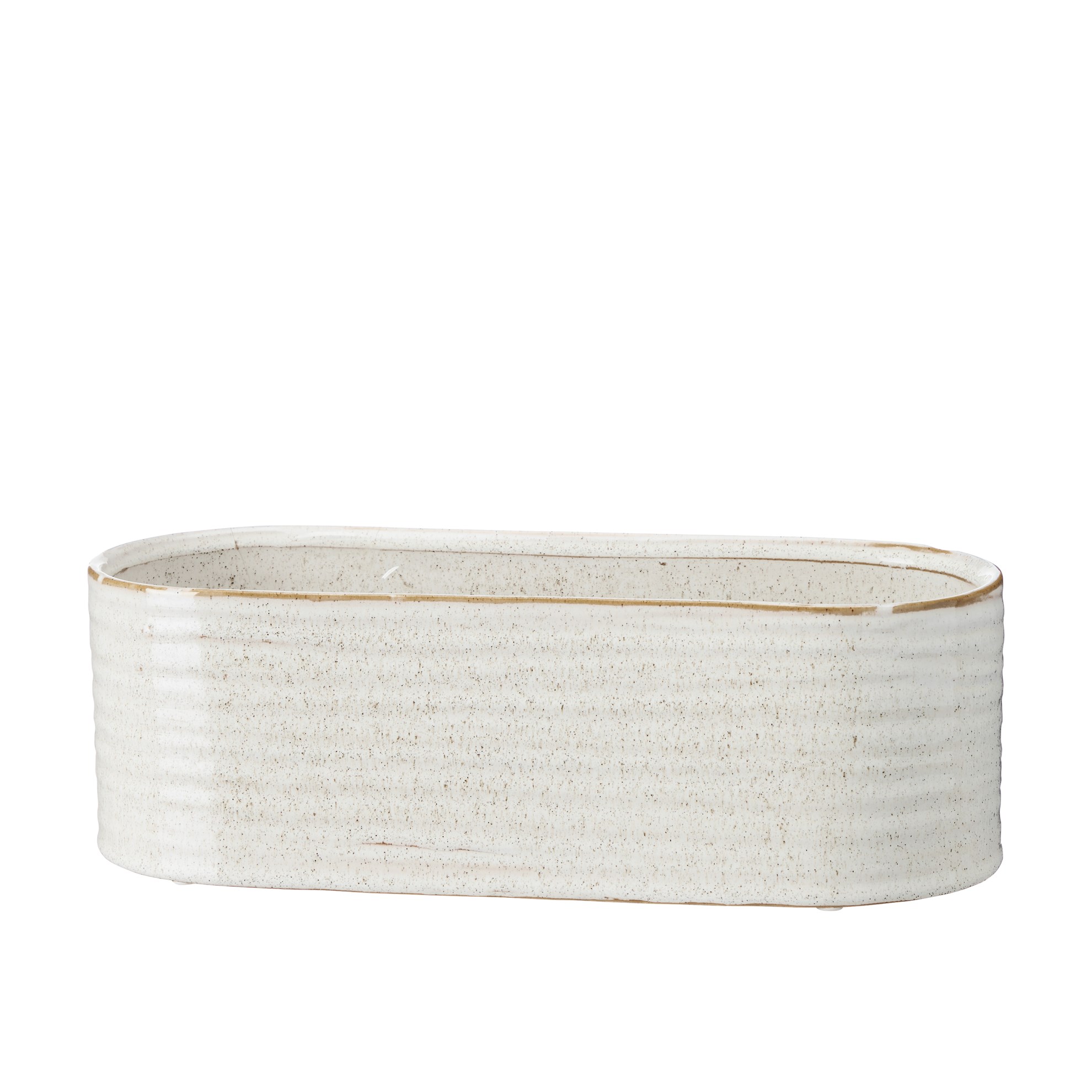 Oválné květináče ELFRIDA D.35/31 cm SET/2ks šedo-bílé_0