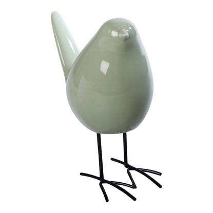 Dekorační ptáček 16x12,5x7 cm, porcelán, sv. zelený_0