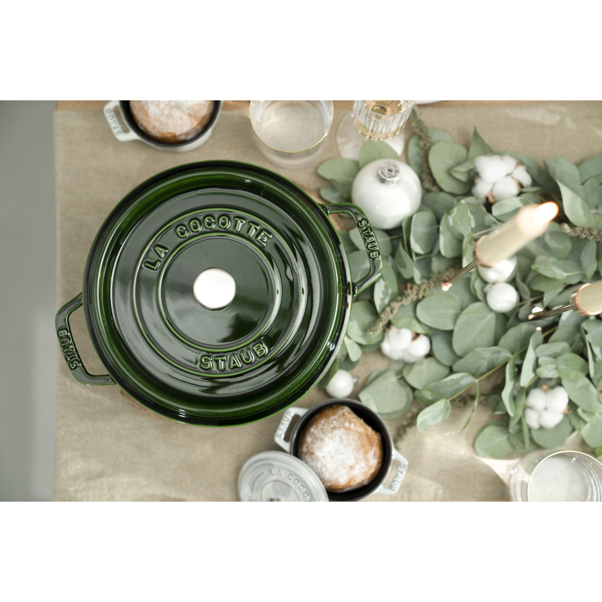 Hrnec STAUB  kulatý 22 cm zelený 2,6l_1