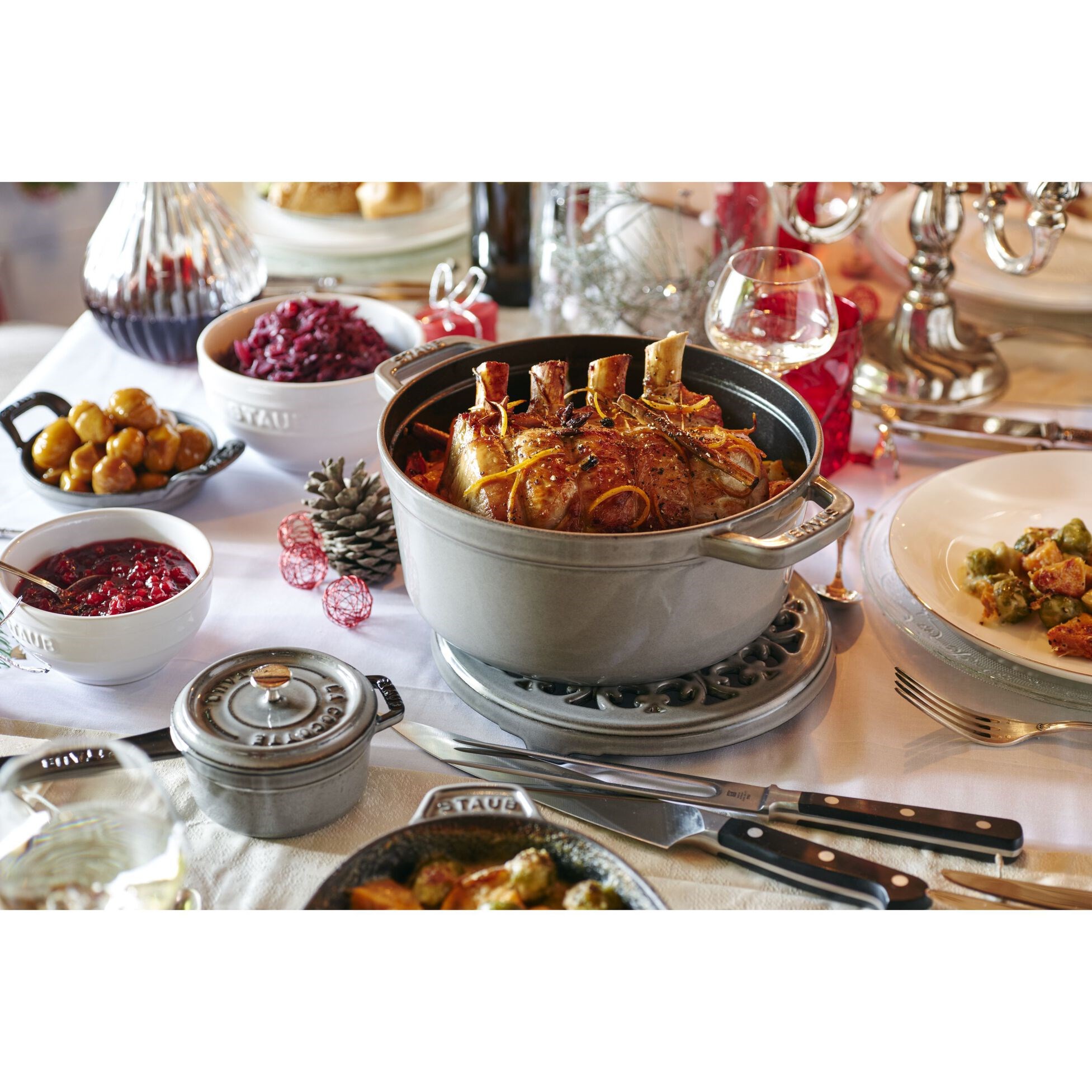 Hrnec STAUB  kulatý 30 cm šedý 8,35l_5