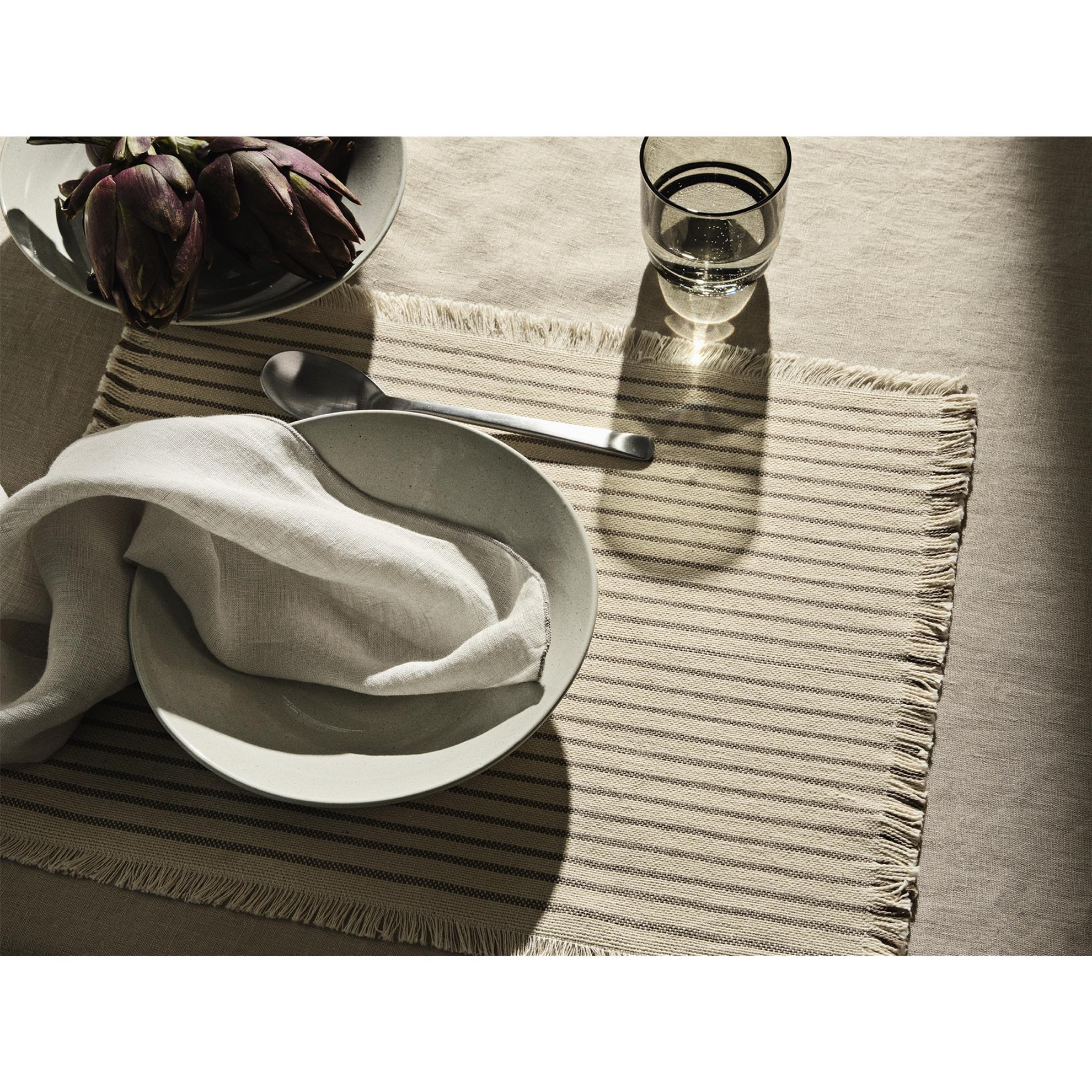 Bavlněné prostírání ELOUISE 41x32cm bílé-hnědý proužek_1