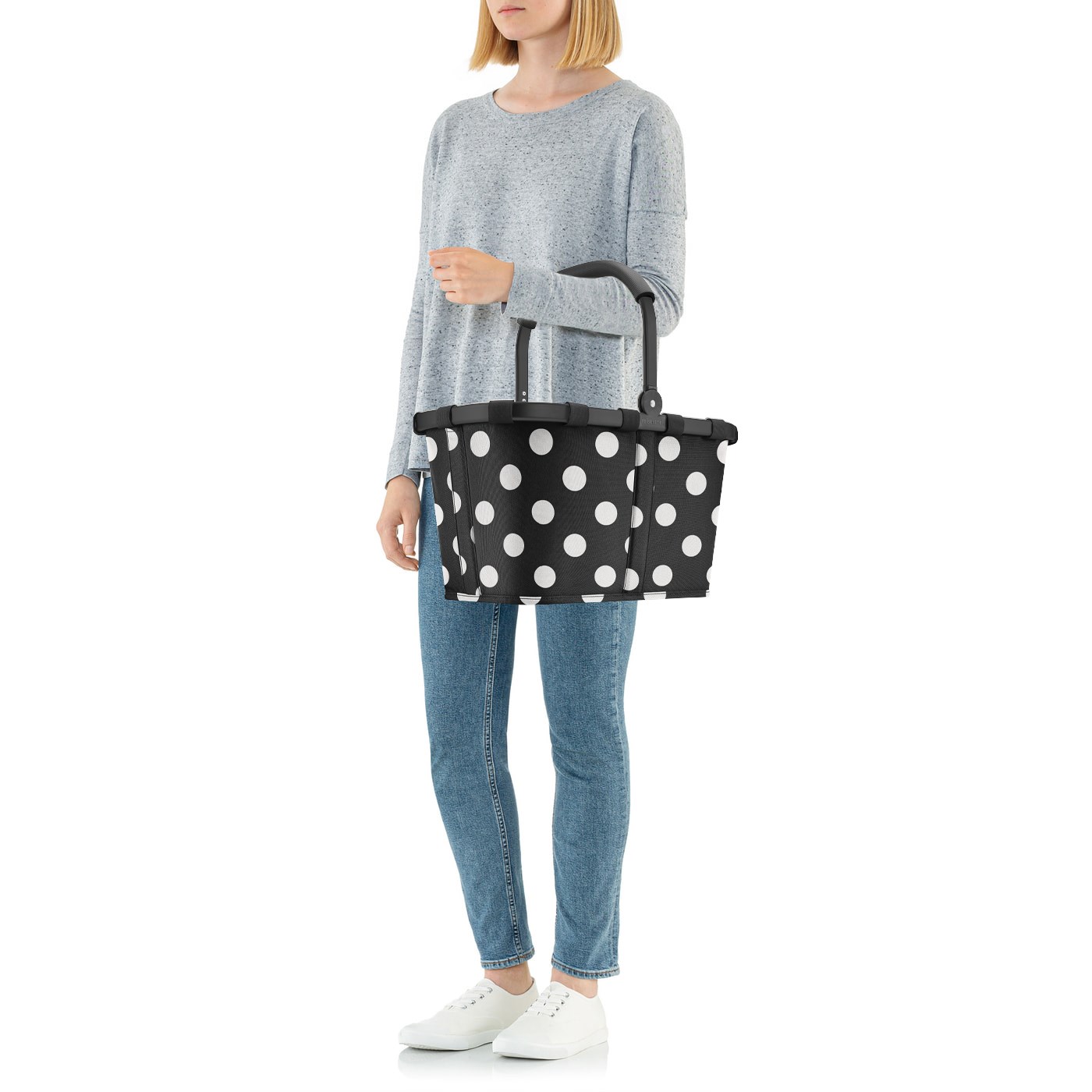 Nákupní košík Carrybag frame dots white_2