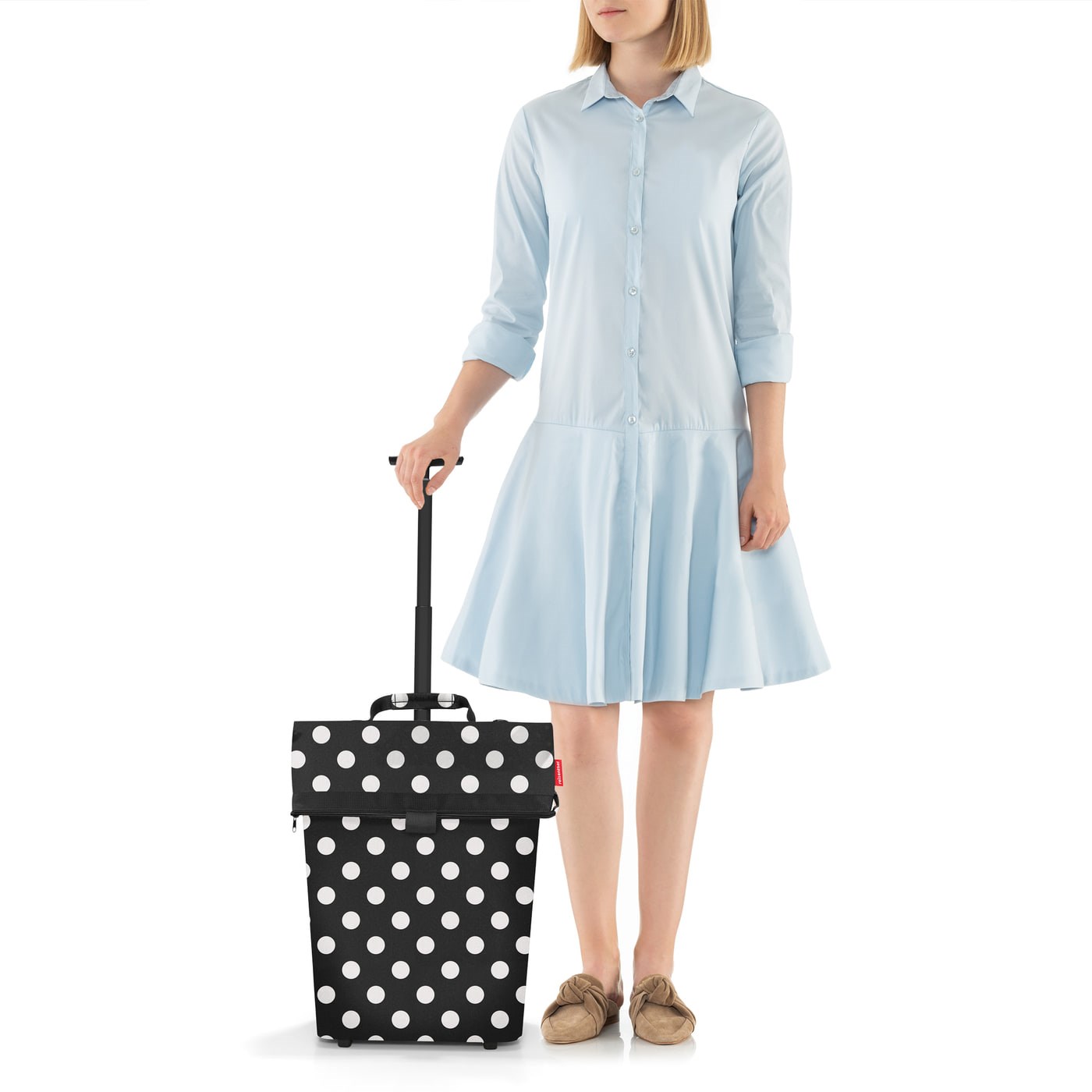 Taška na kolečkách Trolley M frame dots white_1
