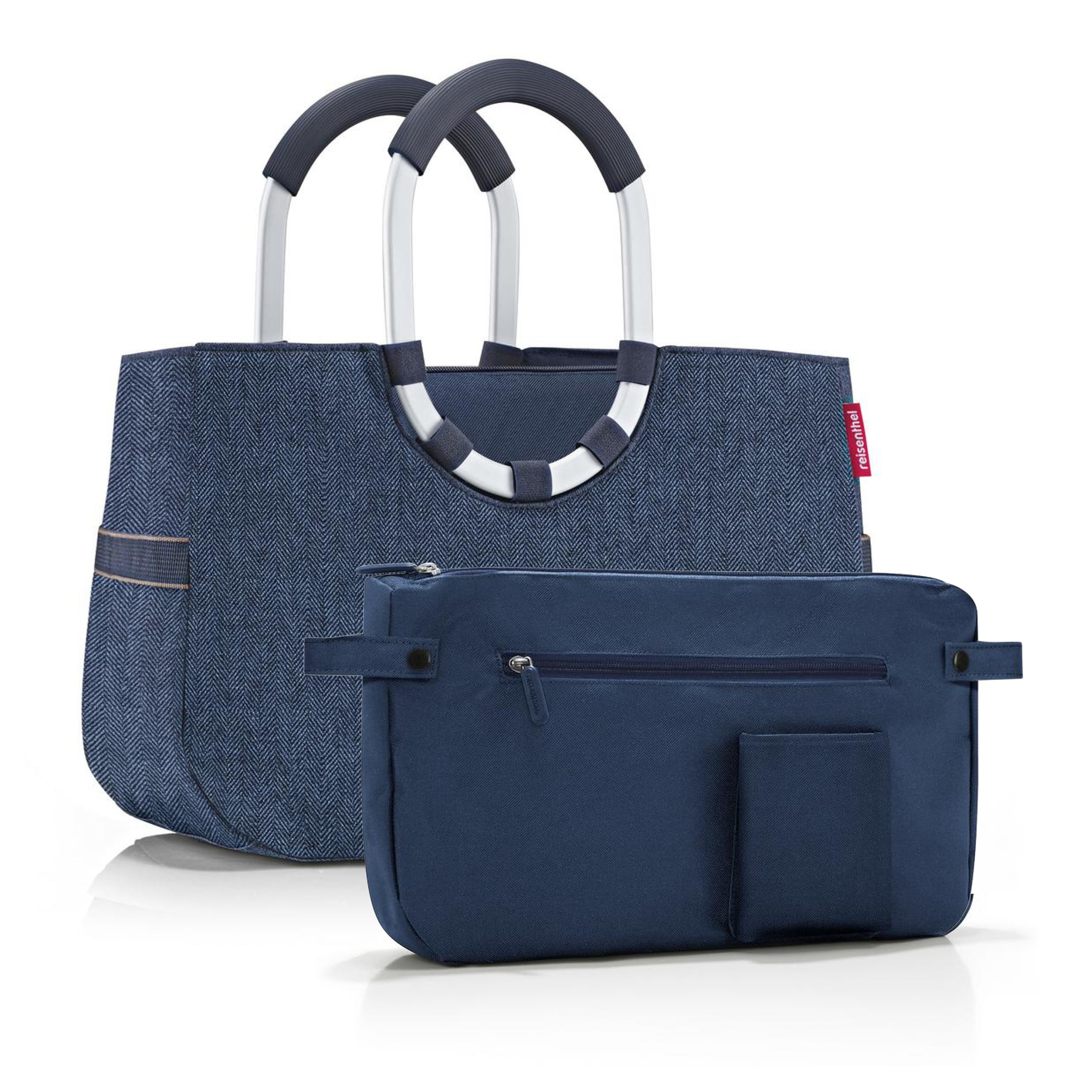 Módní taška Loopshopper M herringbone dark blue_1