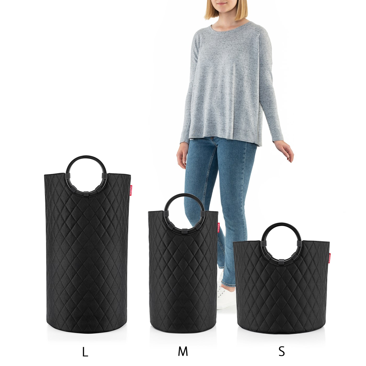 Taška/koš na prádlo Loophome L Frame Rhombus black_1