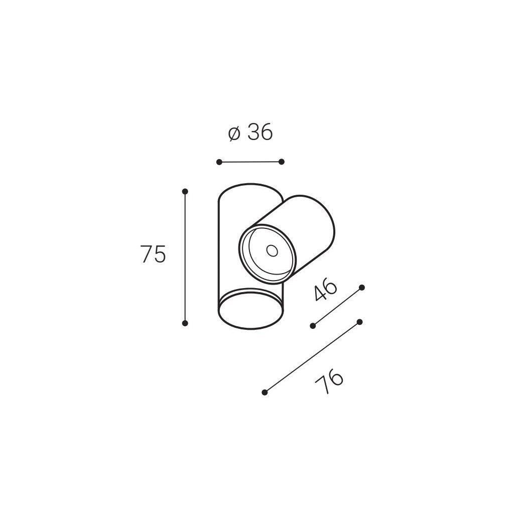Vnitřní nastavitelný reflektor SPY D.7,6 cm bílý_3
