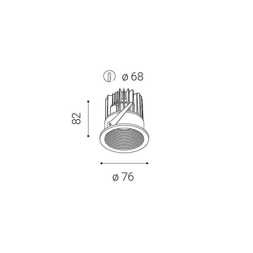 Vnitřní zápustné svítidlo SPLASH P.7,6 cm černé_0