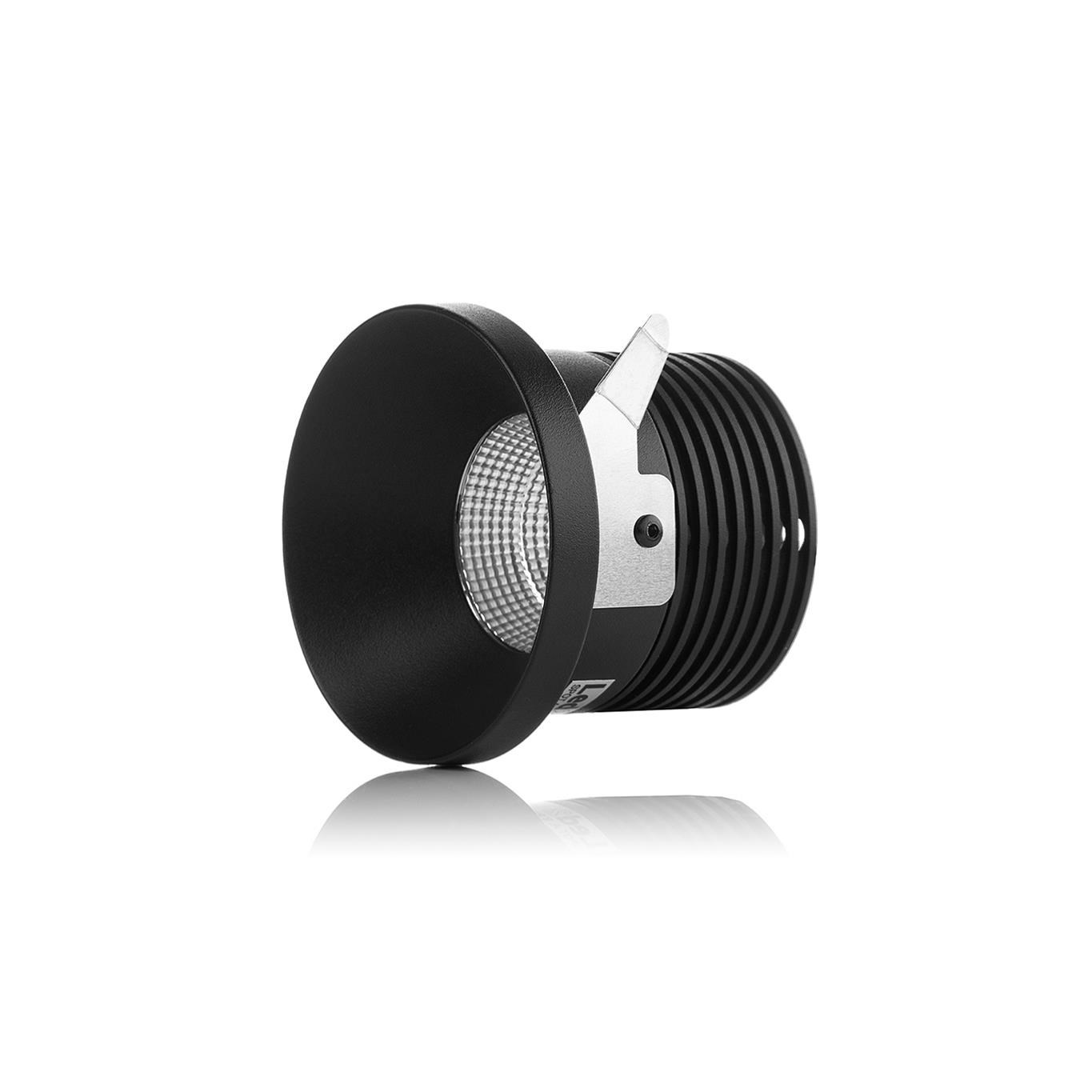 Vnitřní zapuštěné bodové svítidlo SPOT-B P.8,2 cm černé 3000K_3