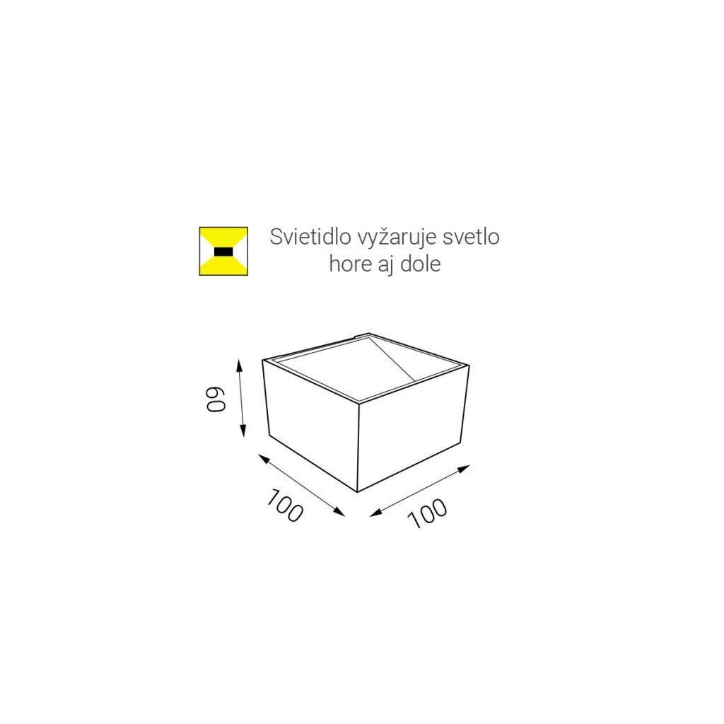 Vnitřní nástěnné svítidlo WALL-Q 10x10 cm bílé_2