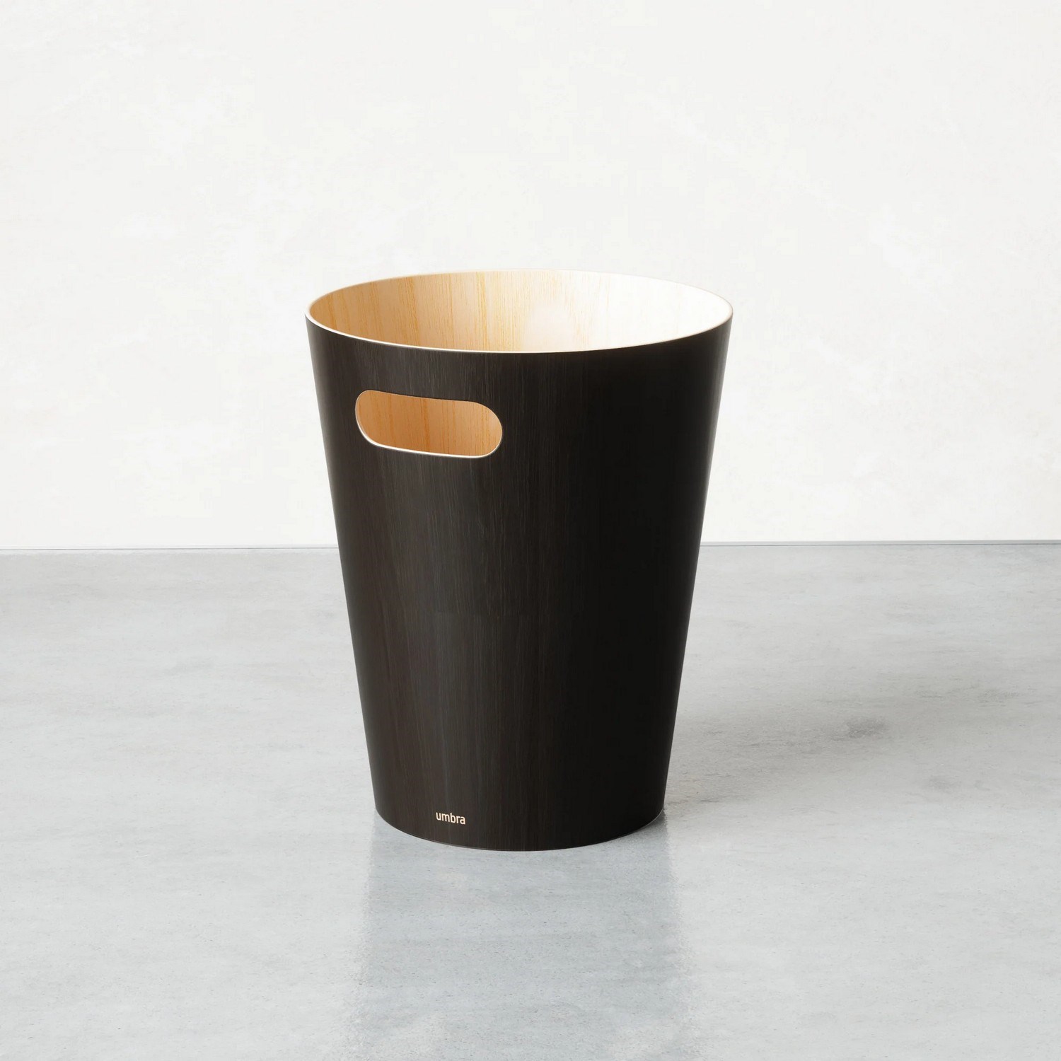 Odpadkový koš WOODROW 28 cm černá, přírodní_1