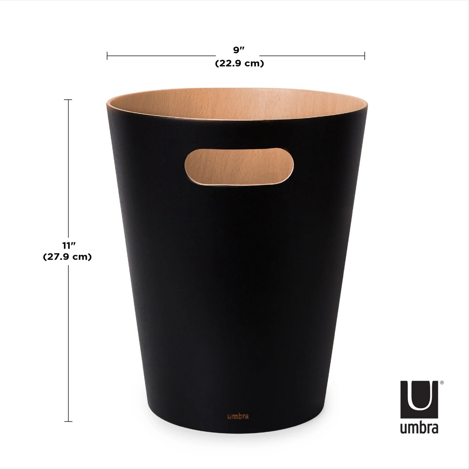 Odpadkový koš WOODROW 28 cm černá, přírodní_4