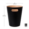 Odpadkový koš WOODROW 28 cm černá, přírodní_4