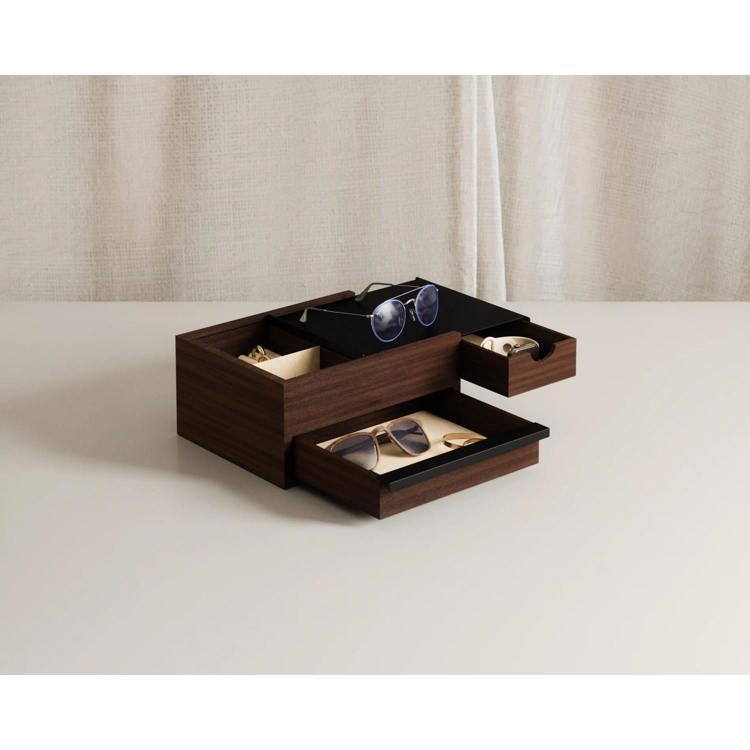 Šperkovnice STOWIT ořechová, černá_0