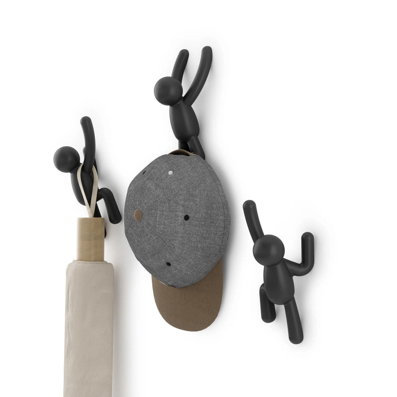 Háček BUDDY SET/3ks černý_0