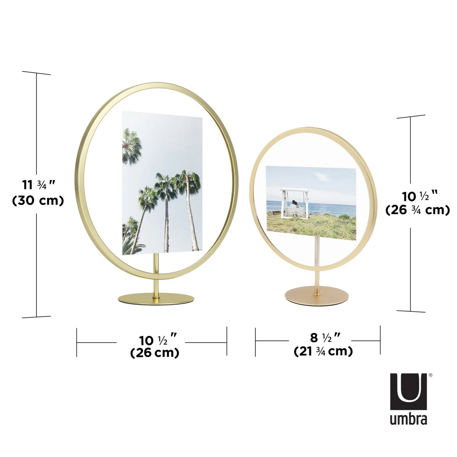 Fotorámeček INFINITY ROUND 13x18 cm mosazný_0