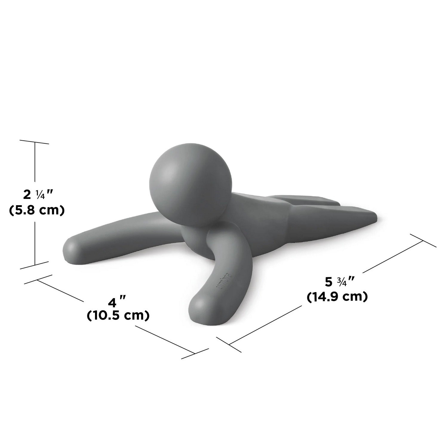 Zarážka na dveře BUDDY SET/2ks, šedá_1