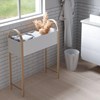 Květináč, odkládací stolek BELLWOOD bílý, přírodní_1