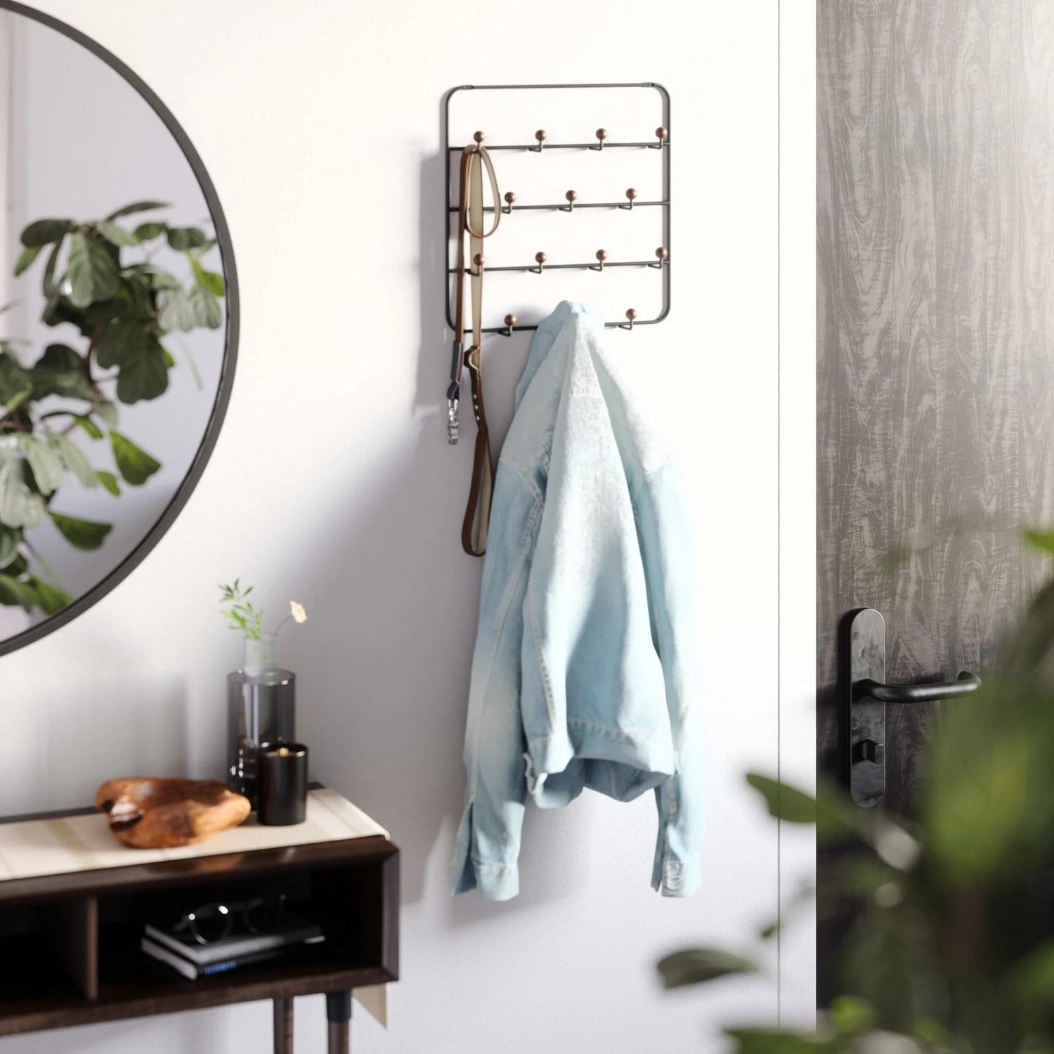 Věšák na zeď/dveře ESTIQUE - černý_1