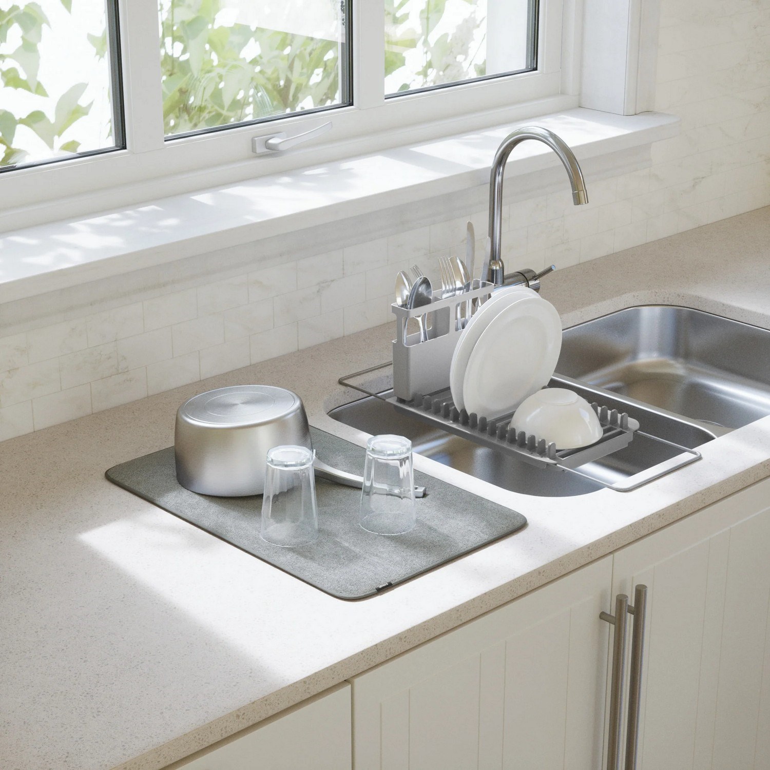 Odkapávač nádobí UDRY OVER THE SINK šedý_0