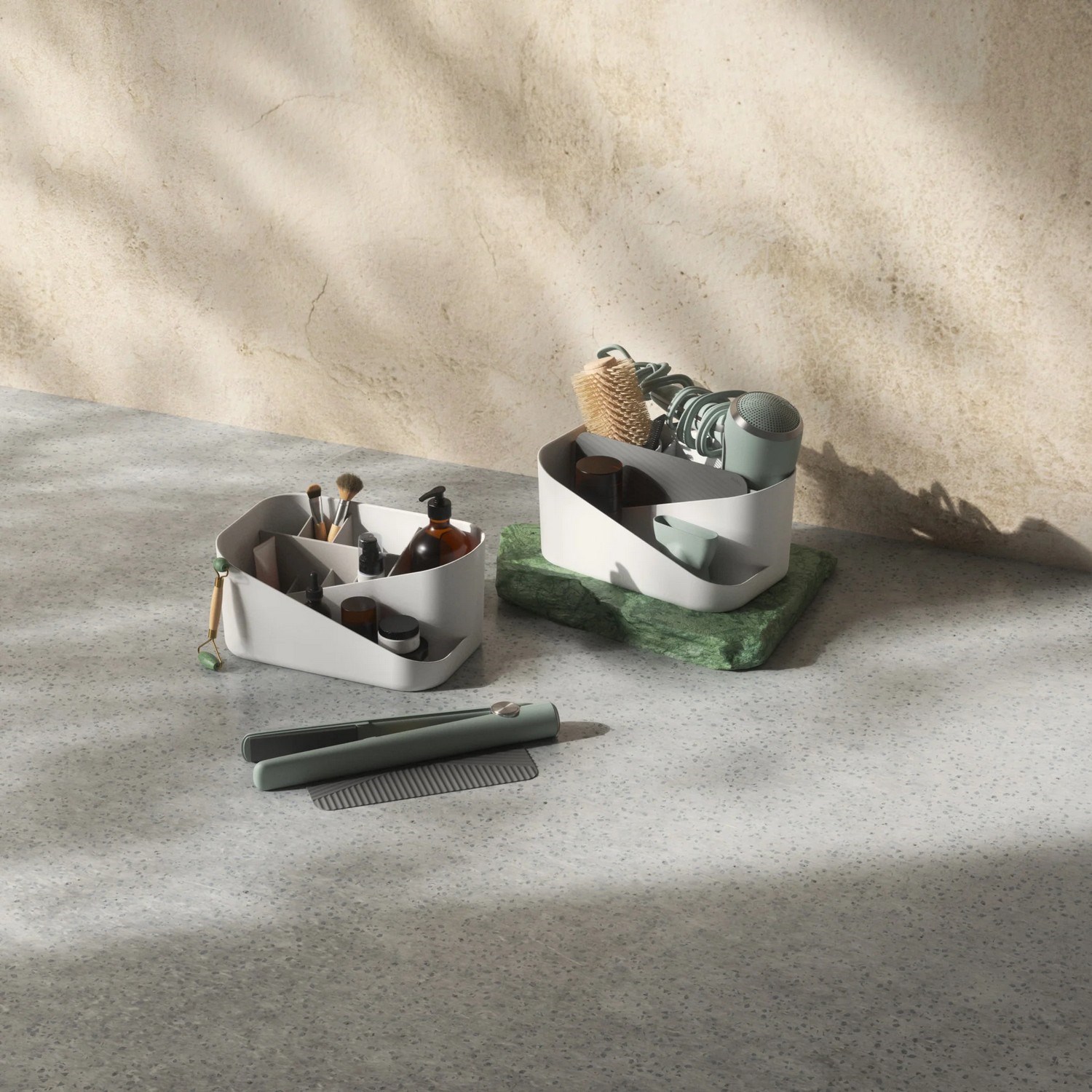 Organizér na kosmetiku GLAM bílý, šedý_2