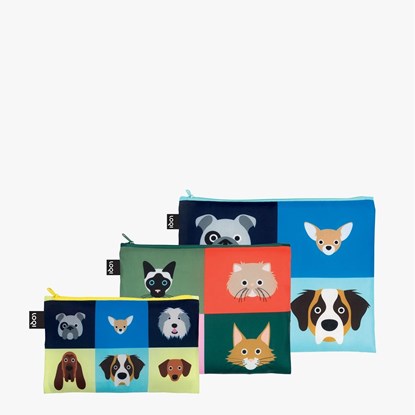LOQI cestovní pouzdra na zip - Artist - Dogs & Cats - STEPHEN CHEETHAM_3
