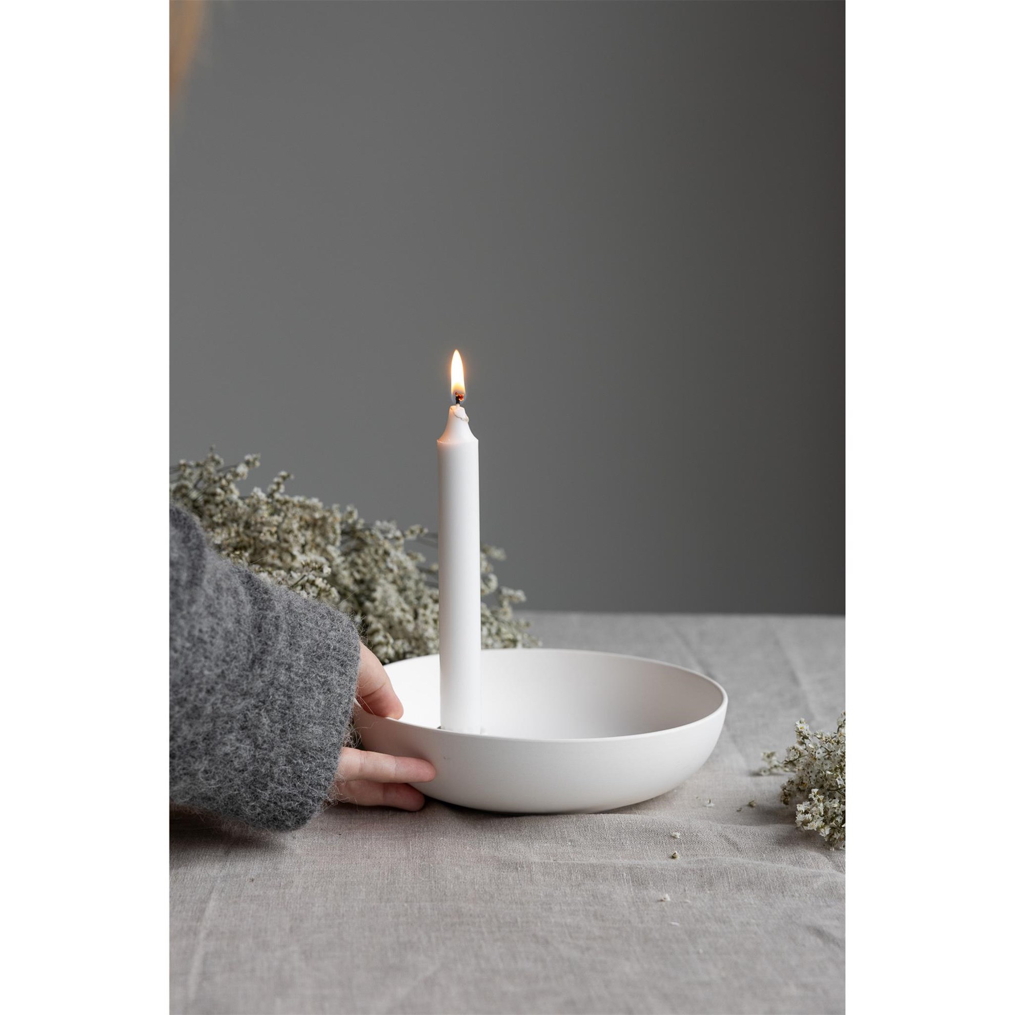 Keramický svícen LIDATORP L P. 21cm bílý_1