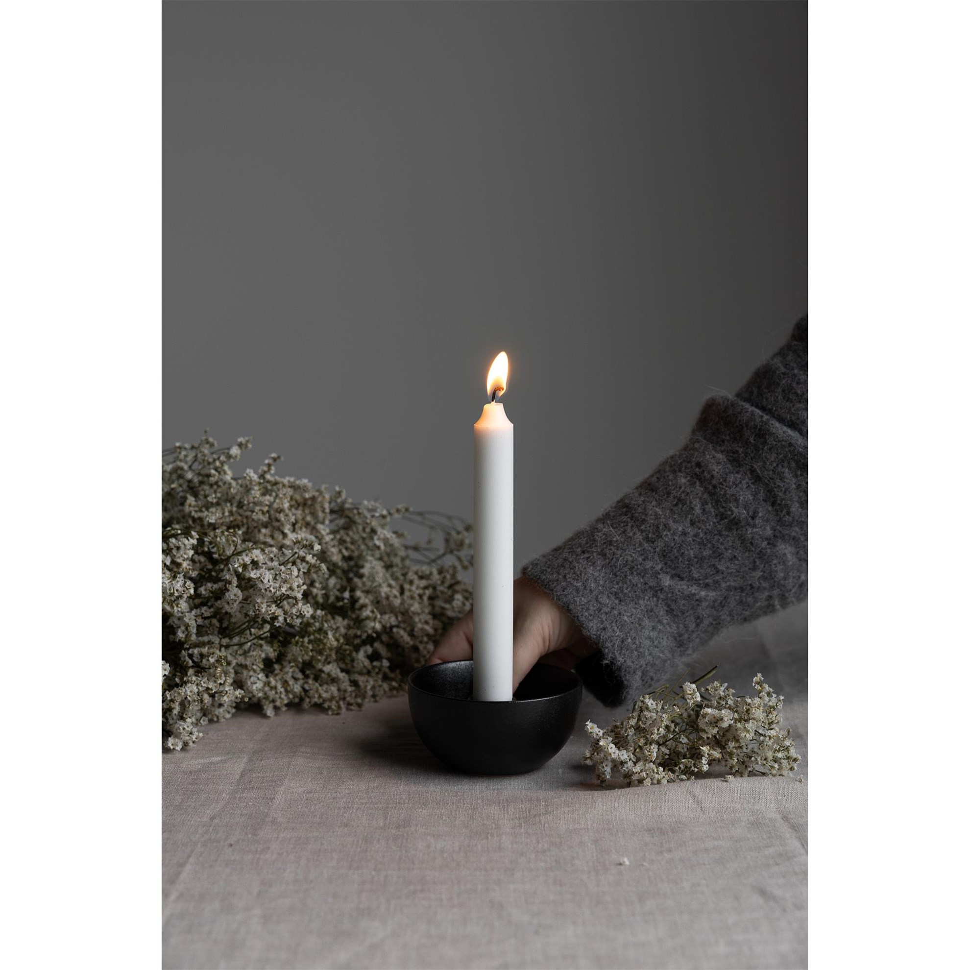 Keramický svícen LIDATORP mini P.10cm černý_1