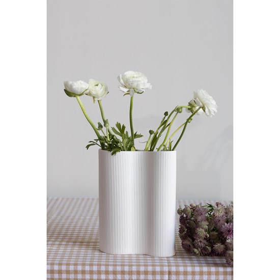 Keramická váza BUNN 24cm bílá_3