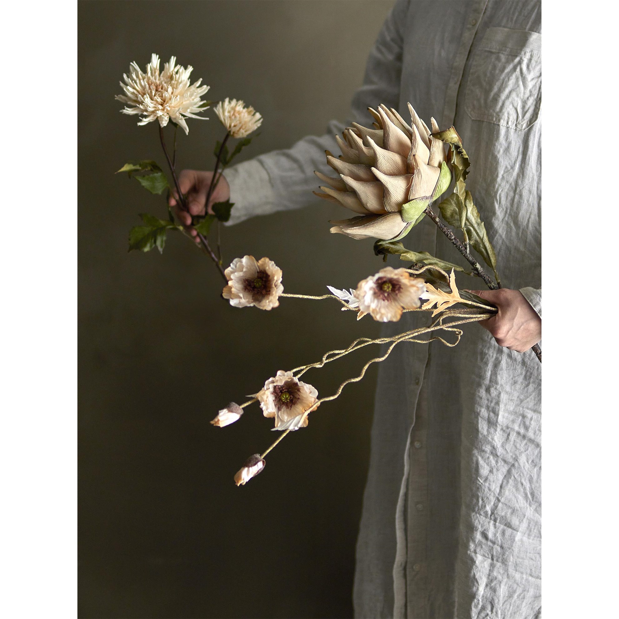 Umělá dekorace/květina POPPY stonek máku V.104cm_5