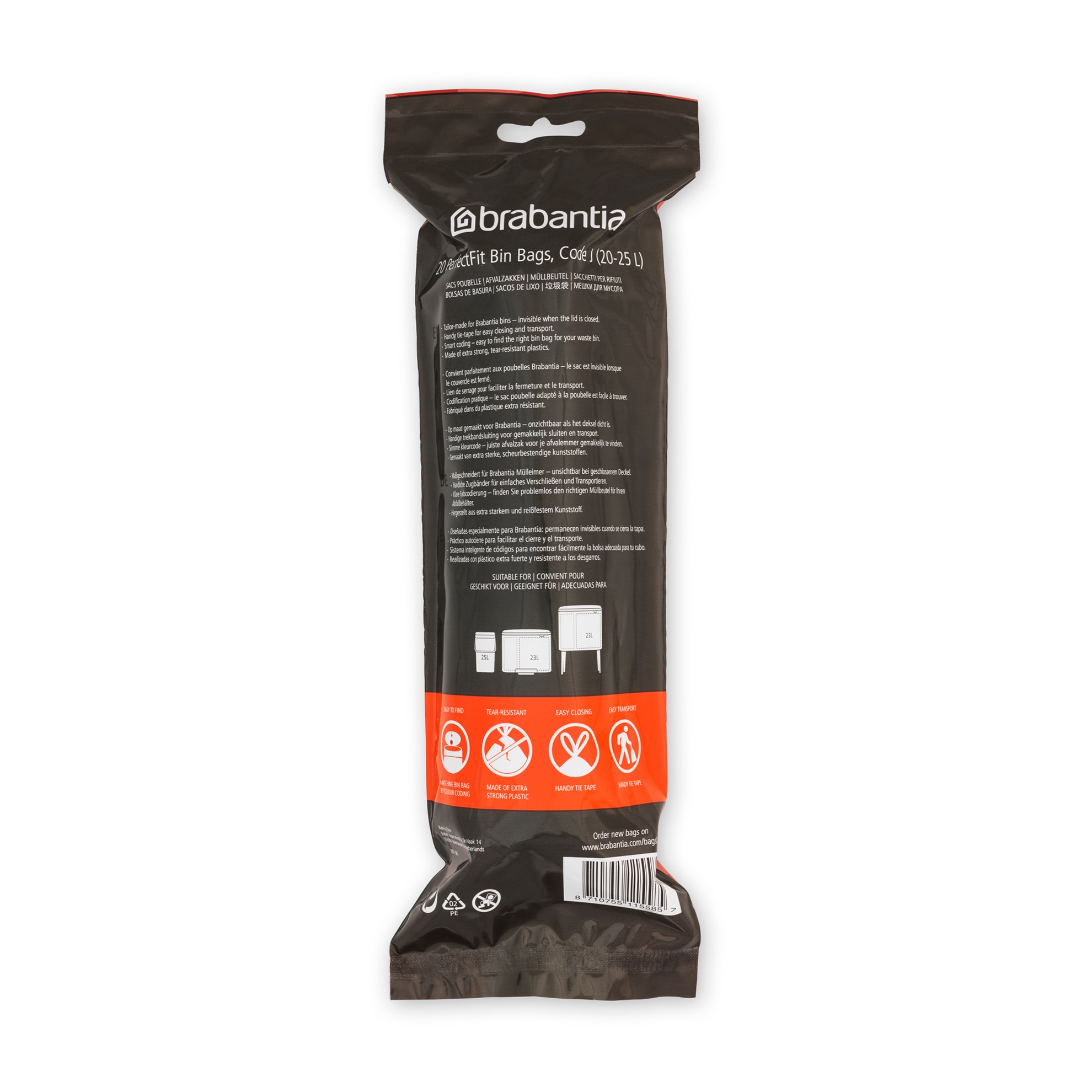 Odpadkové pytle Brabantia PERFECTFIT "J" 23l 20ks/bal_4